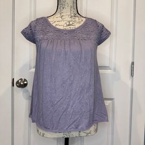 AEROPOSTALE Lavender Lace Trim‎ Tunic Top Size XS